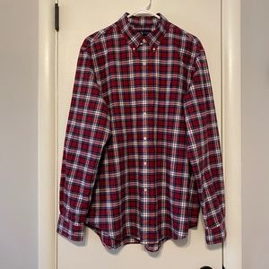 Ralph Lauren Polo Men's Classic Red Plaid Button-Down Oxford Shirt XL Pony Logo